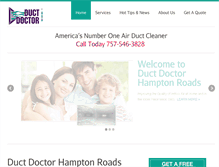 Tablet Screenshot of ductdoctorhr.com